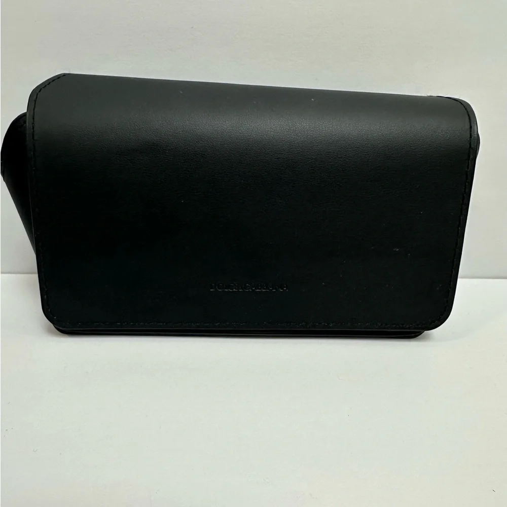 Dolce & Gabbana Black semi hard glass case and dust bag holder